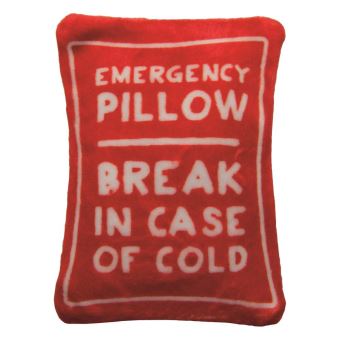 Oreiller Legami SOS Winter Emergency Pillow Break in Case of Cold rouge