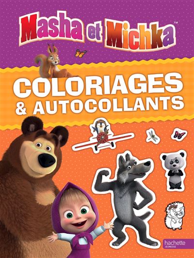 Masha et Michka-Coloriages et autocollants