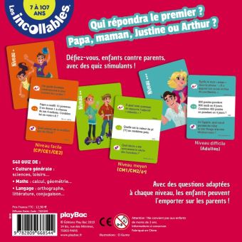 Boîte Quiz - Incollables Famille - Enfants vs Parents