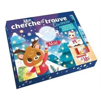 Hemma et Moi - Mon cherche et trouve lumineux - Noël - Avec 10 cartes, une lampe magique et un feutr
