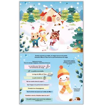 Hemma et Moi - Mon cherche et trouve lumineux - Noël - Avec 10 cartes, une lampe magique et un feutr