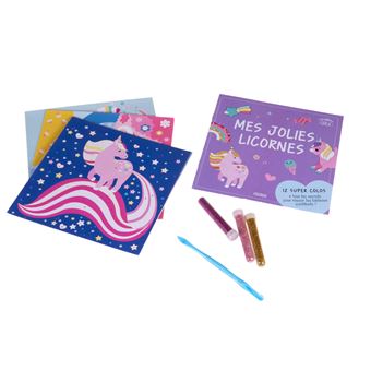 Tableaux à pailleter, jolies licornes !