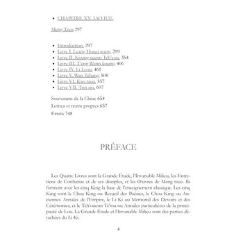 Les Quatre Livres : La Grande étude, L'Invariable milieu, Entretiens, Meng Tzeu