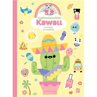 Kawaii Livre d'autocollants Autour du monde