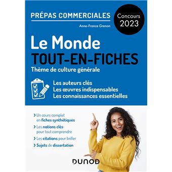 Le monde  - Prépas commerciales - Concours 2023