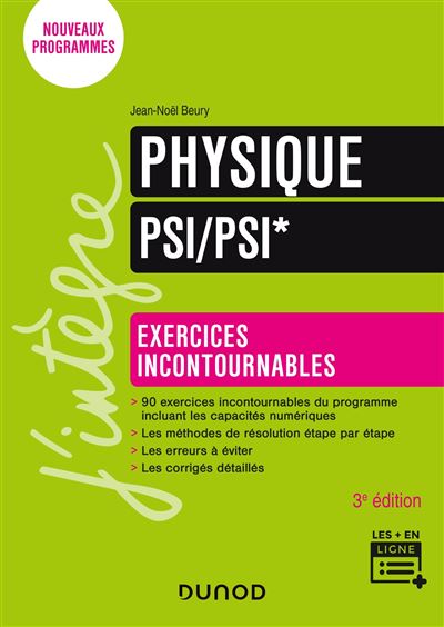 Physique exercices incontournables PSI