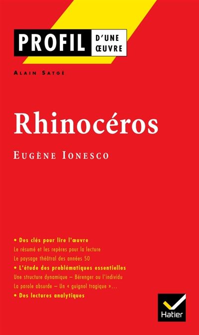 Profil - Ionesco (Eugène) : Rhinocéros
