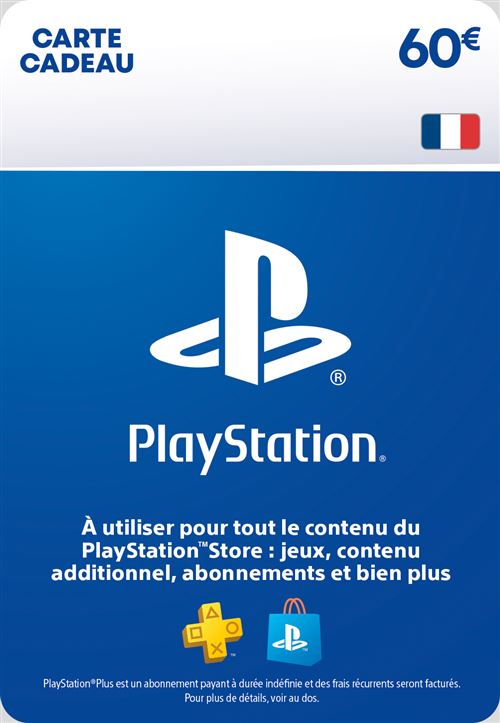 Code de téléchargement Playstation Store Fonds pour Porte-Monnaie virtuel 60E