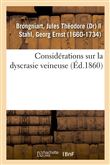 Considérations sur la dyscrasie veineuse et traduction du traité de Sthal intitulé De vena portae