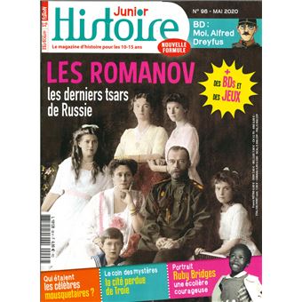 Histoire junior n° 96 - La famile Romanov - mai 2020