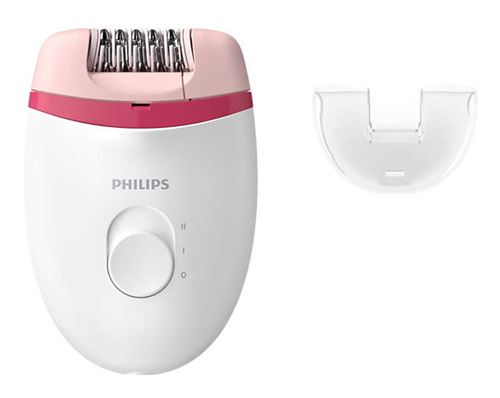 Philips Satinelle Essential Épilateur Rose Blanc 15 V Ergonomique