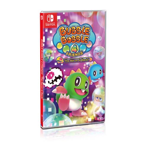 Pochette avant du jeu Bubble Bobble 4 Friends: The Baron is Back Nintendo Switch