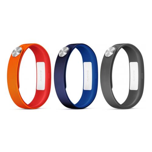 Pack 3 bracelets Sony noir marine et rouge (taille S) pour Sony Smartband