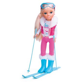 Rare Souvenir Sports D'Hiver Ski Années 1960 Poupée Ancienne Celluloïd