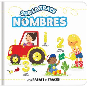 Sur la trace des nombres - Effets matières, tracés et rabats - Tout-carton dès 18 mois