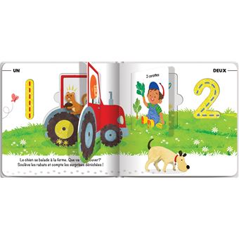 Sur la trace des nombres - Effets matières, tracés et rabats - Tout-carton dès 18 mois