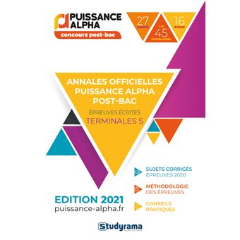 Annales officilles concours puissance alpha