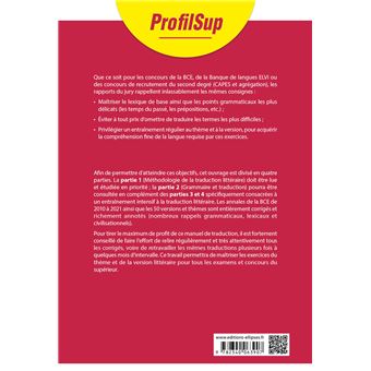 Manuel de traduction - Anglais > français > anglais