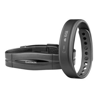 Bracelet connecte Garmin Vivosmart HRM Grand Noir Bracelet connecte Achat prix fnac