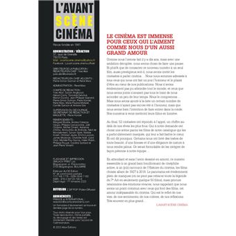 L'Avant-Scène Cinéma n° 700 - 701 : Les cinéastes refont l'Histoire du cinéma - Fev - Mars 2023