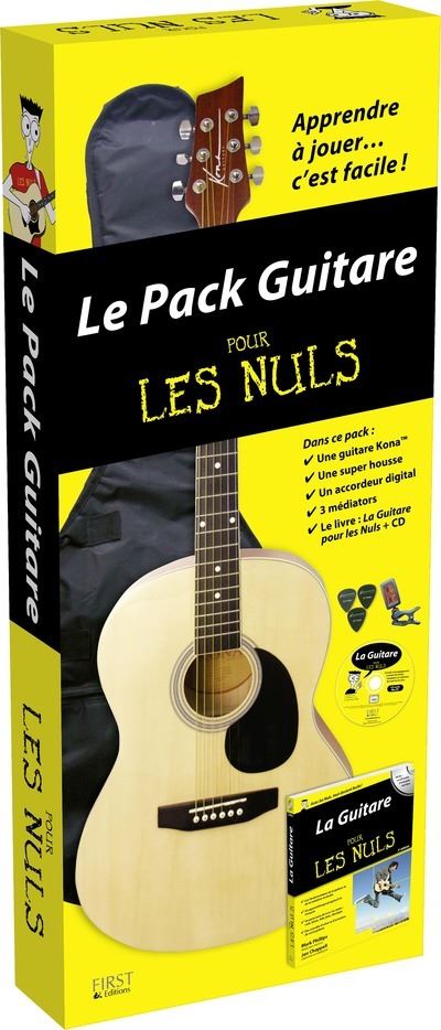 Pour les nuls - Avec 1 guitare Kona, 1 housse et 3 médiators : Pack Guitare  Pour les Nuls