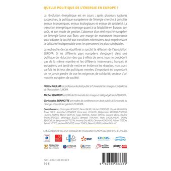 Quelle politique de l'énergie en Europe ?