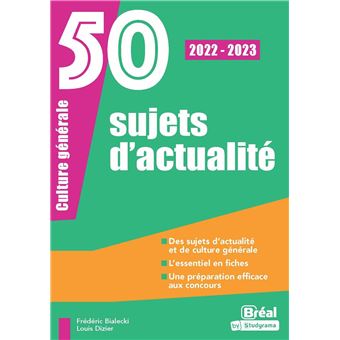 50 sujets d'actualités 2022-2023