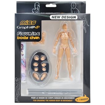 Figurine articulée pour dessin Miss Graph'it 2.0 + marqueur