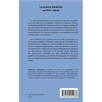 La preuve médicale au XXIe siècle