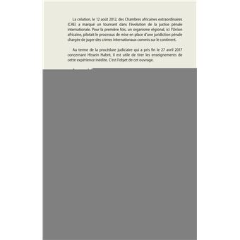 Les chambres africaines extraordinaires et la répression des crimes internationaux en Afrique