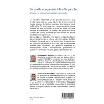 De la ville non pensée à la ville pansée