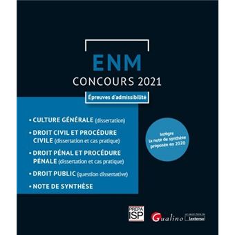 ENM - Épreuves d'admissibilité