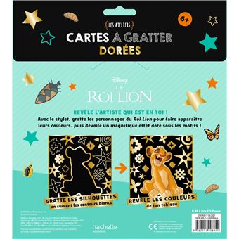 LE ROI LION - Les Ateliers Disney - Cartes à gratter dorées