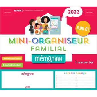 Mini-organiseur familial Mémoniak 2021-2022 - broché - Nesk - Achat Livre