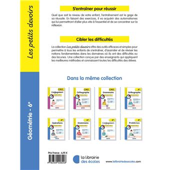 Les petits devoirs - Géométrie  6e