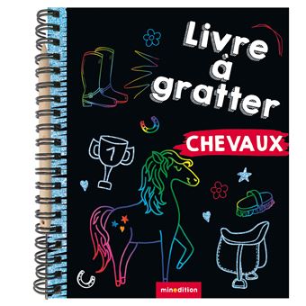 Mini livre à gratter Chevaux
