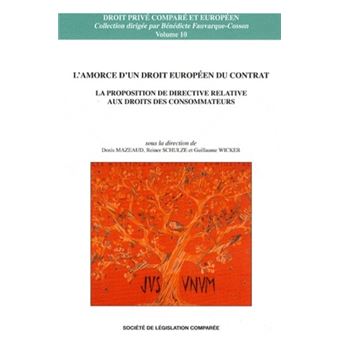 L'amorce d'un droit européen du contrat