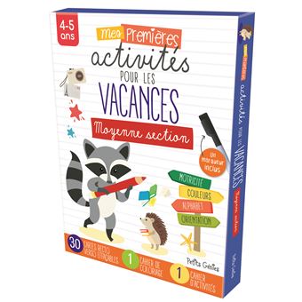 Mes premières activités pour les vacances Moyenne section