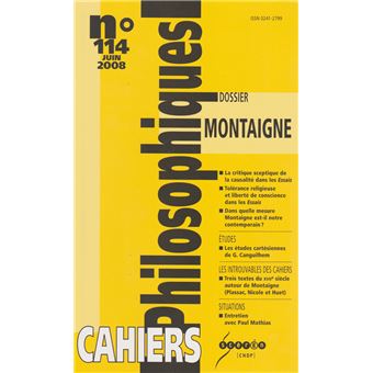 Cahiers philosophiques, n. 114 (2/2008)  montaigne