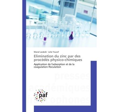 Elimination du zinc par des procedes physico-chimiques - app