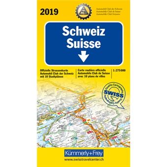 Carte routière Officielle de l'Automobile Club de Suisse ACS 2019