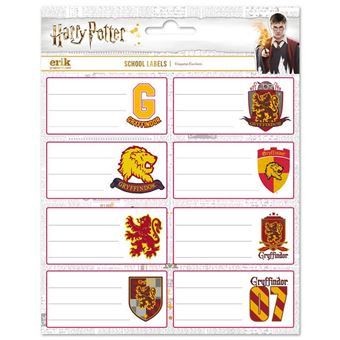 Étiquettes scolaires autocollantes Harry Potter Gryffondor