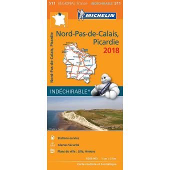 carte routiere michelin picardie Carte Nord Pas de Calais, Picardie 2018 Échelle 1/200 000 