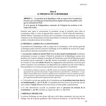 Fondamentaux  - La Constitution commentée 2023-2024