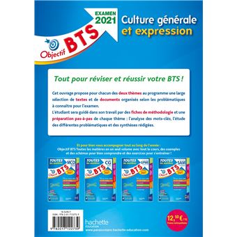 Objectif BTS Culture générale et expression, examen 2021