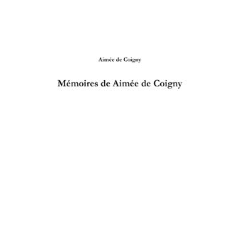Mémoires de Aimée de Coigny