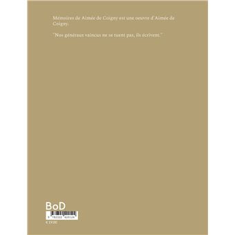 Mémoires de Aimée de Coigny