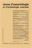 Revue d'assyriologie 2019, vol.113