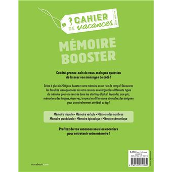 Cahier de vacances - Mémoire Booster