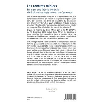 Les contrats miniers